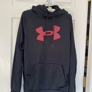 Under Armour Men's Hoodie in Black with Red Logo